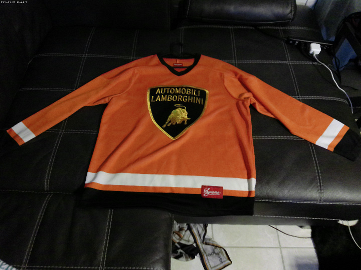 Supreme Automobili Lamborghini Hockey Jersey SS20 Orange Size L 100% polyester