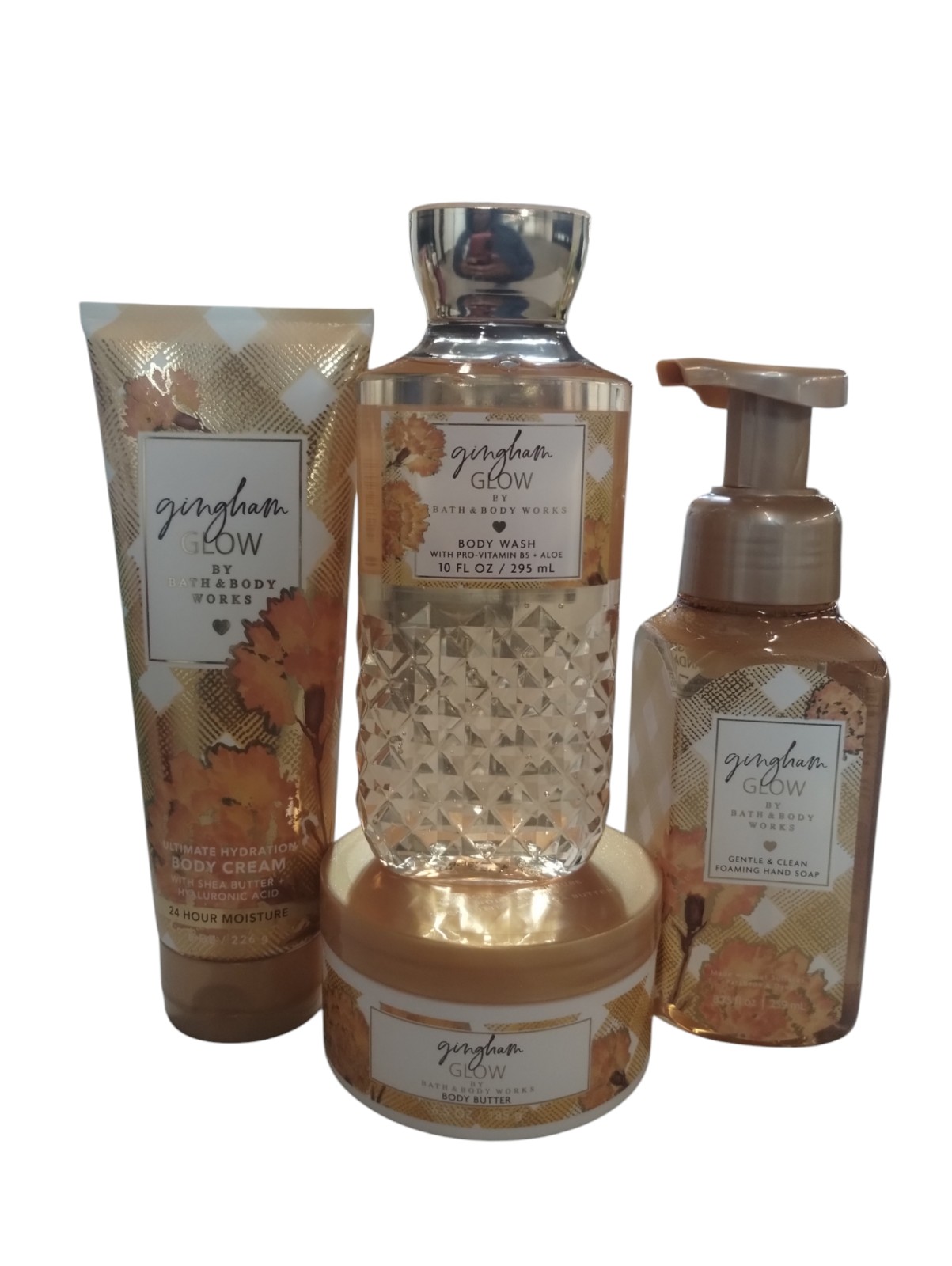 Bath and Body Works DISCONTINUED 4pcs GINGHAM GLOW Cream Wash Butter Foam Soap