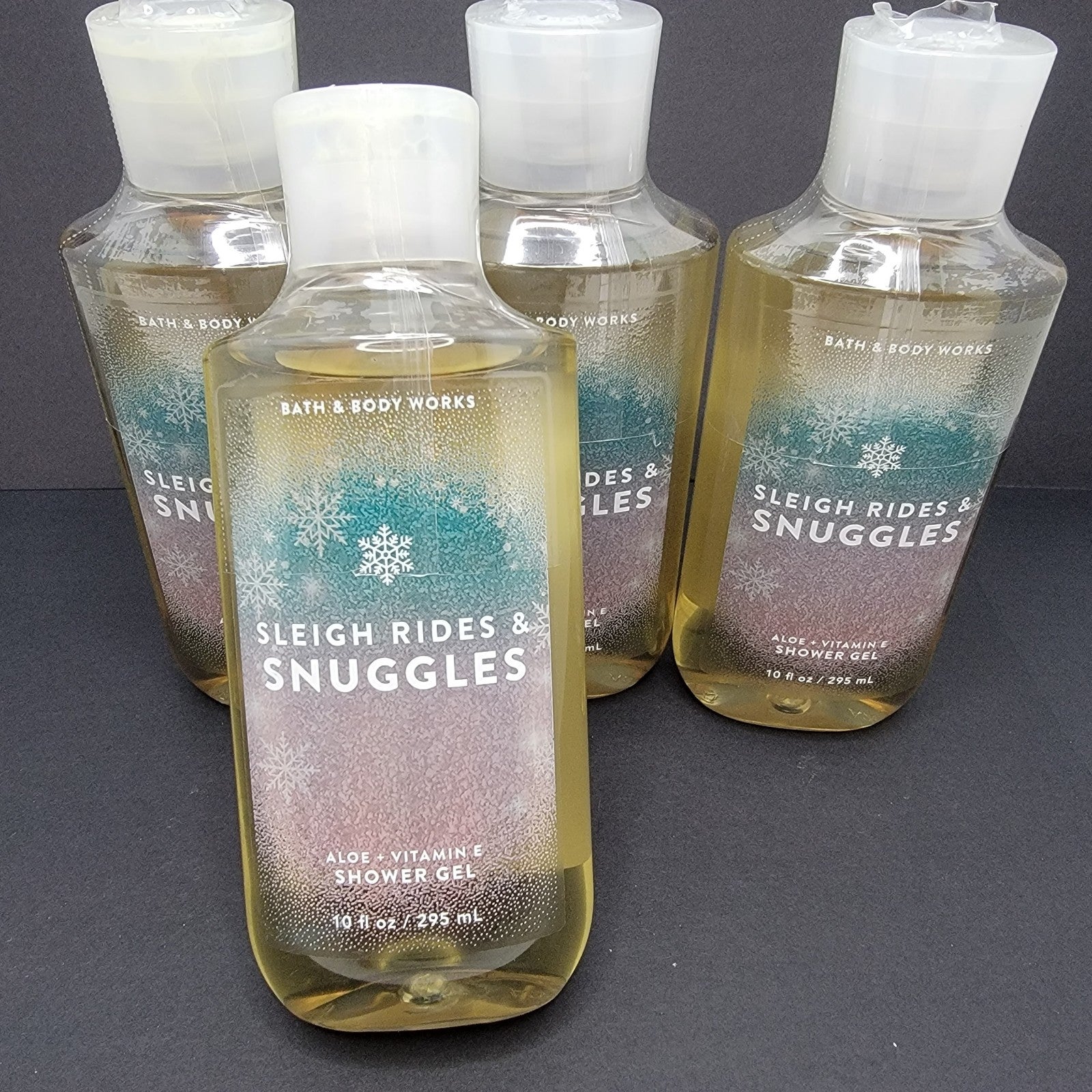 Sleigh Rides & Snuggles Shower Gel 10oz each bottle 4-pack Bath and Body Works