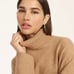 J. Crew Turtleneck Sweater in Supersoft Yarn in Tan Camel Women's XS BD143 98