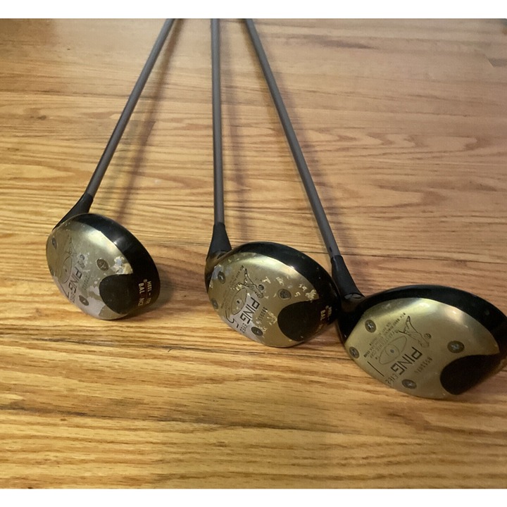 Vintage Set of RH Ping Eye-2 Woods 1,5,7 Black Dot Right Golf Clubs Karsten USA