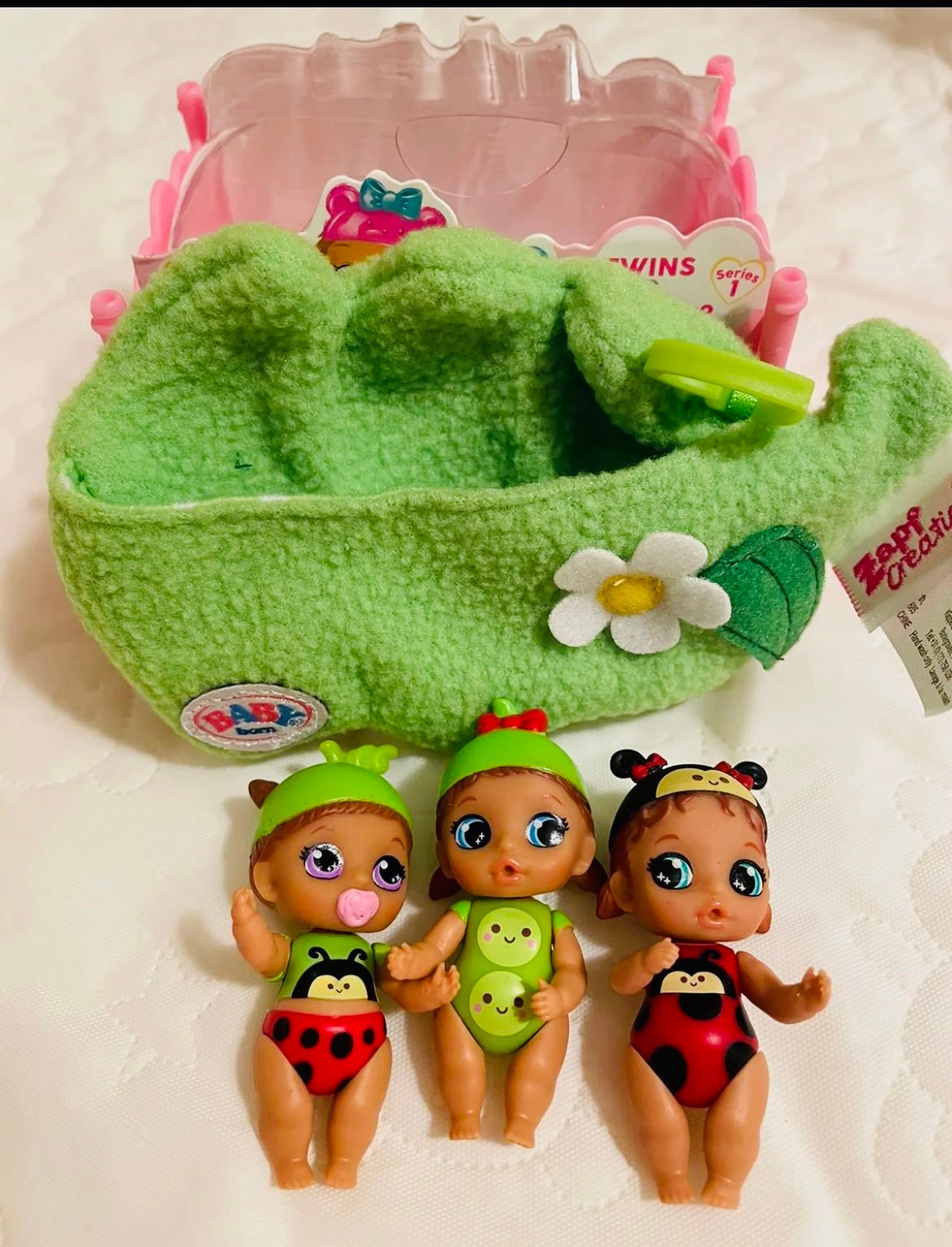 Baby born surprise peas in a pod