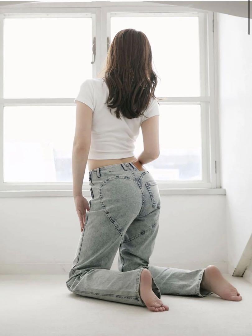 Andmary Heart hip denim S size, store exclusive color.