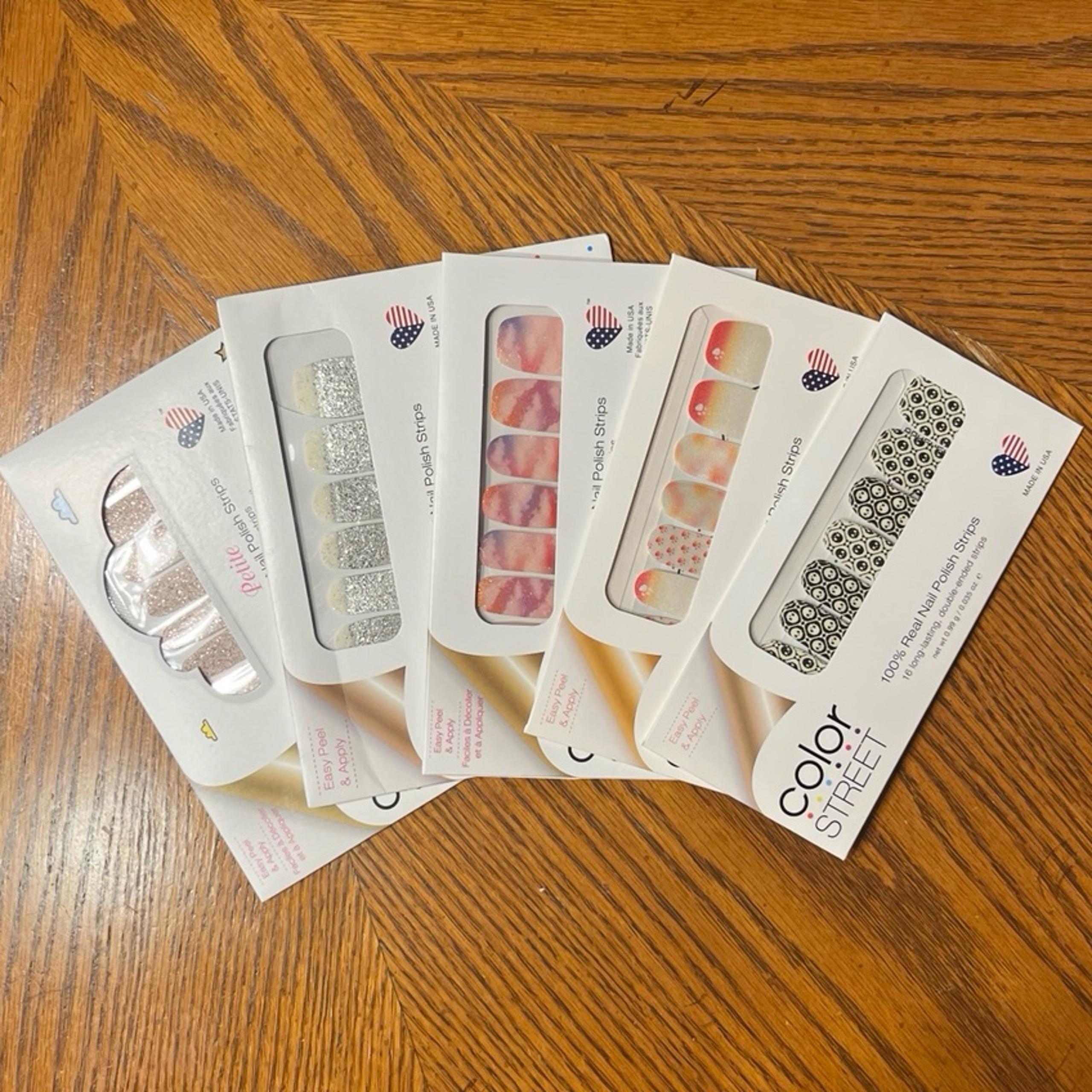 Set of 5 New and Unopened Color Street Nail Polish Strips