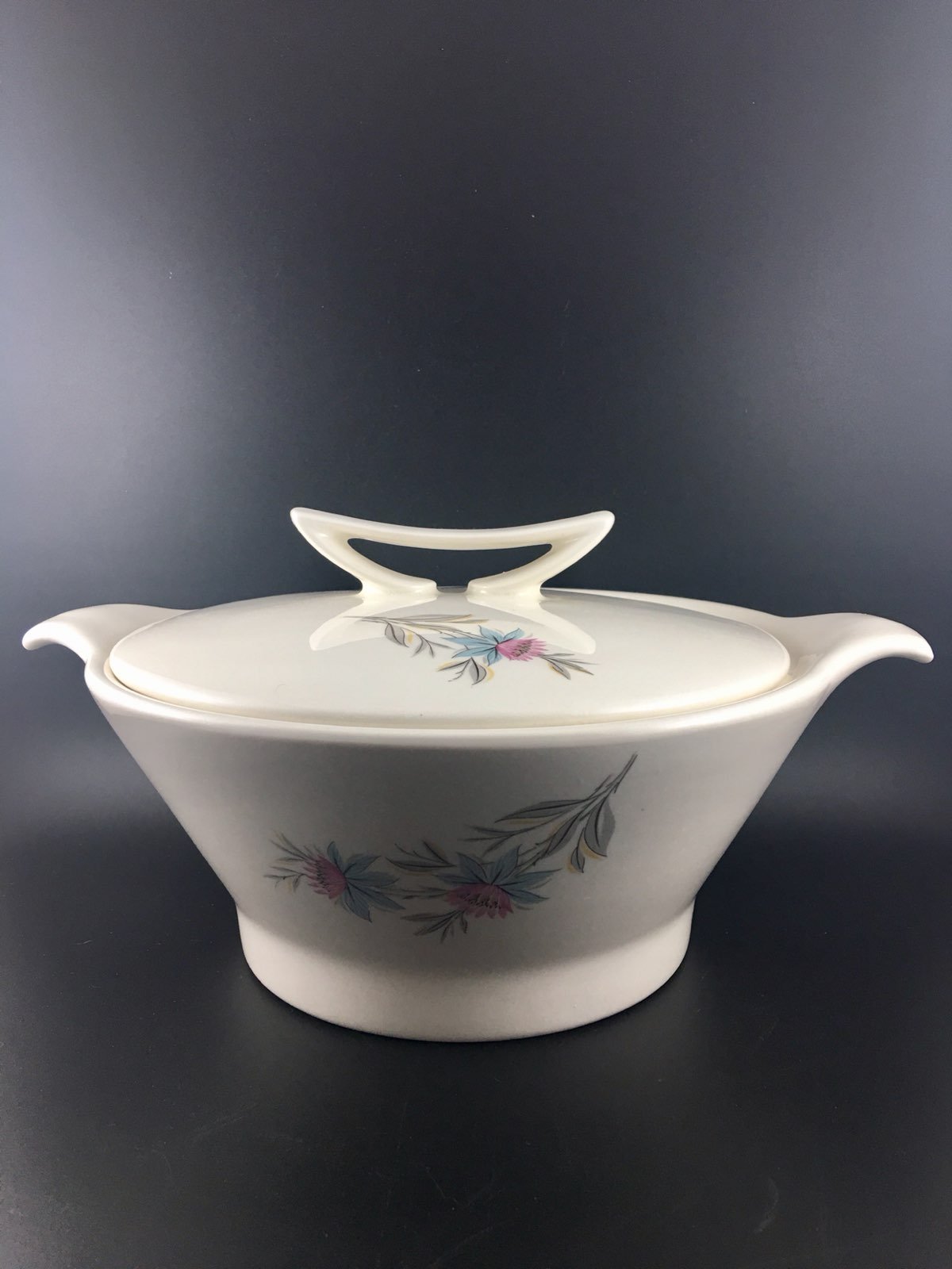 Vintage MCM Steubenville Pottery Fairlane Covered Casserole Dish
