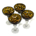 Hand Blown Tortoise Shell Margarita Glasses - 4