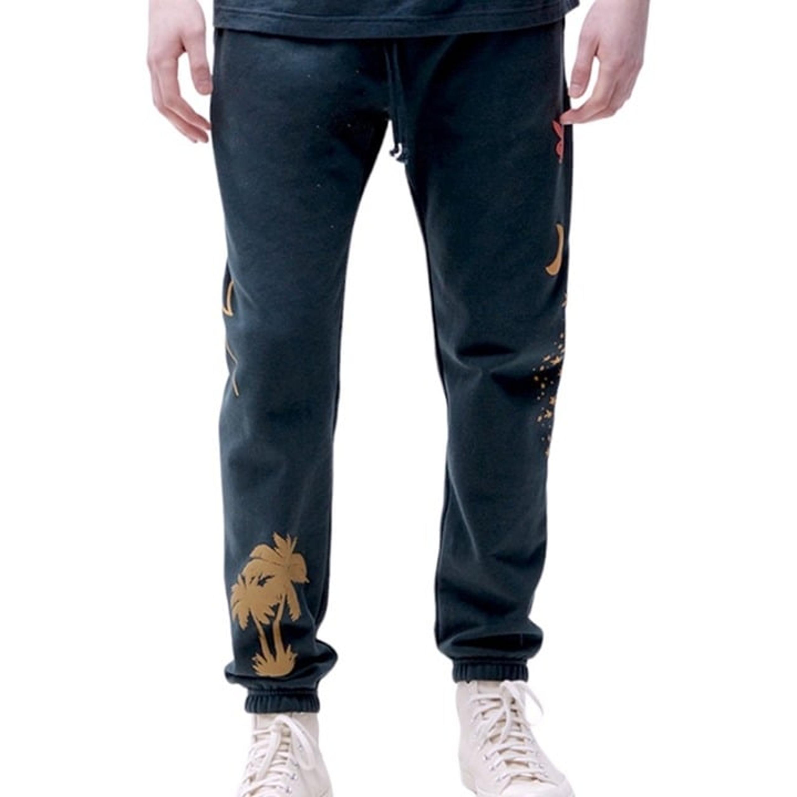 Playboy By Pacsun Love Sweatpants Drawstring Waist Cinch Bottom Puff Graphics Sm