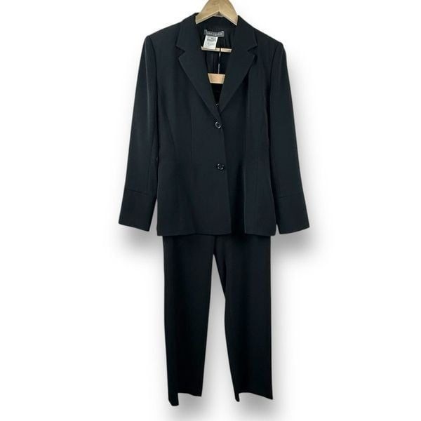Lynn Cantin Women's 10 Rhinestone Crystal Sleeve Suit Set Black Evening Party