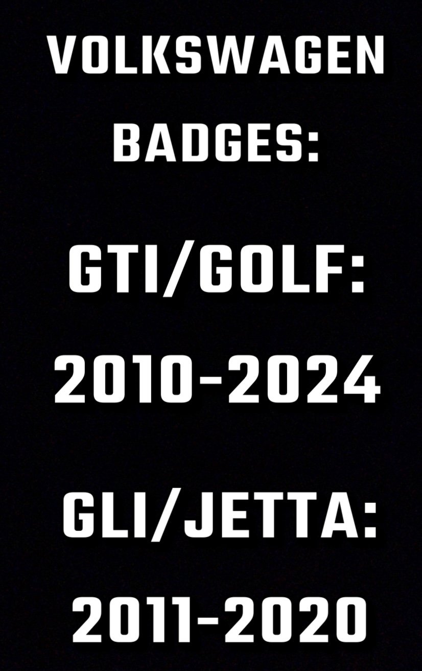 Volkswagen badges