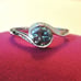 1ct Grey Moissanite 925 Sterling Silver Wedding Ring Size 7