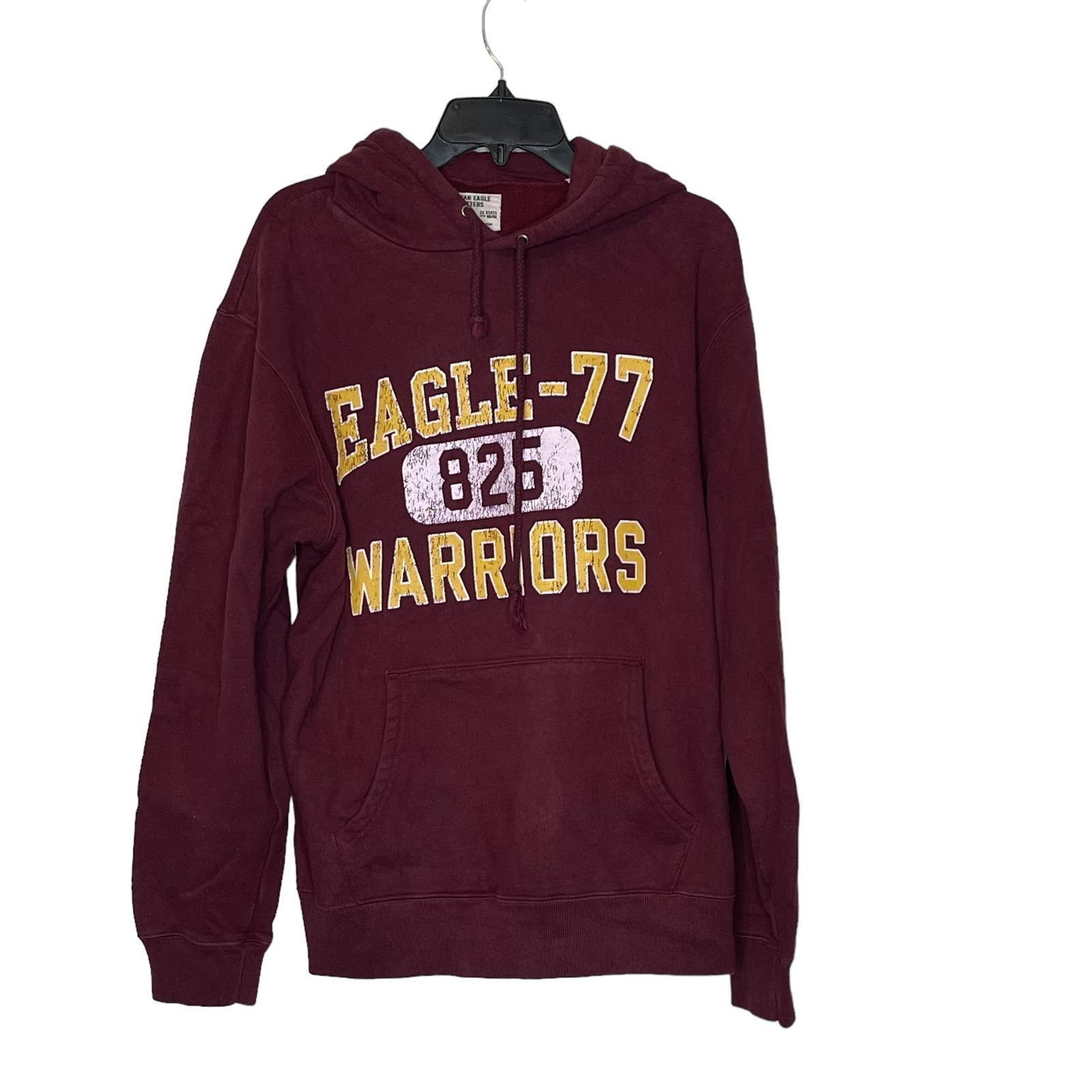 American Eagle-77 825 Warriors Hoodie Pull Over Sweatshirt Oversized Medium Men