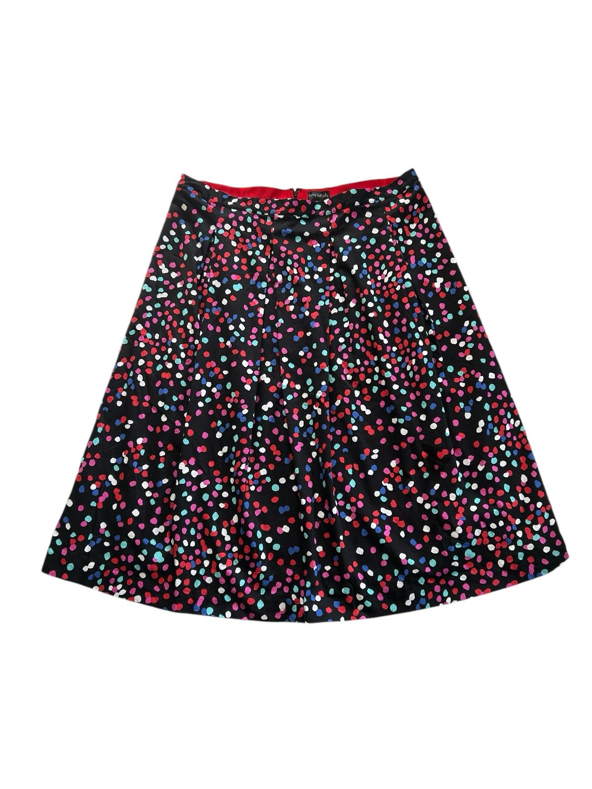 Long Tall Sally size 18 polkadot cotton blend high waisted pleated midi skirt
