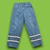 MAC NYC TECHNO Baggy Jeans Wide Leg Denim Pants Silver Stripes Vintage 90s