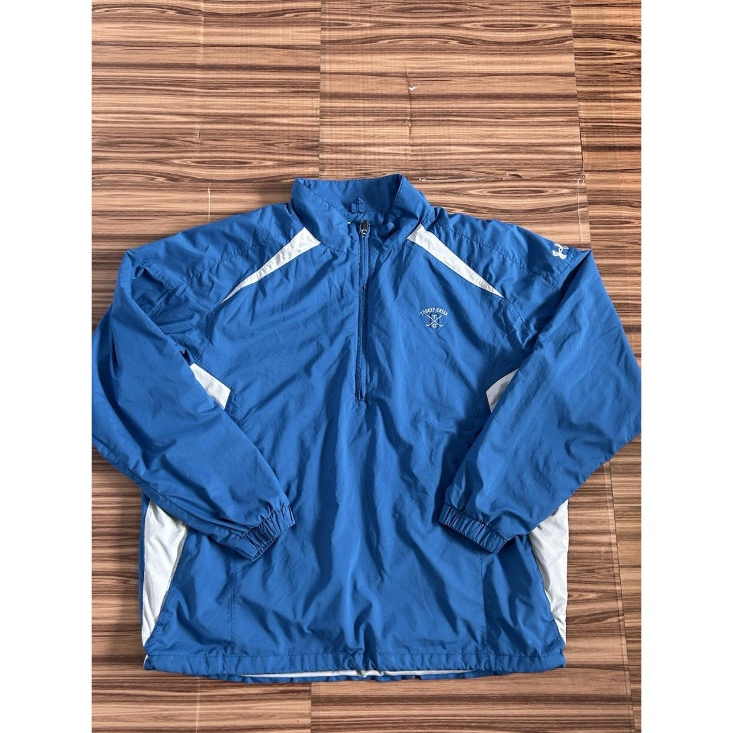 Under Armour Golf Mens Blue Long Sleeve 1/4 Zip Pullover DNA Jacket Size XL