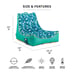 Big Joe Captain's Float Double Sided Mesh 3 feet Turquoise Tropical Palm