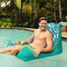Big Joe Captain's Float Double Sided Mesh 3 feet Turquoise Tropical Palm