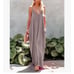 Strappy V Neck Loose Long Dress With Pockets