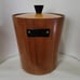 Vintage MCM Wood Ice Bucket With Plastic Liner