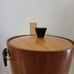 Vintage MCM Wood Ice Bucket With Plastic Liner