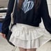 White Tiered Flare Skirt