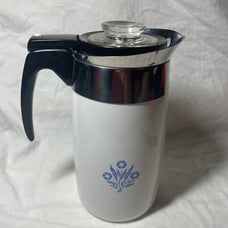 Vintage Corning Ware Cornflower Electric 10-Cup Coffee Pot Percolator