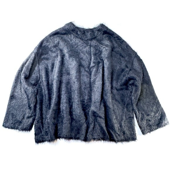 Free People Harrison Bunny Crew Fuzzy Black Sweater/ S