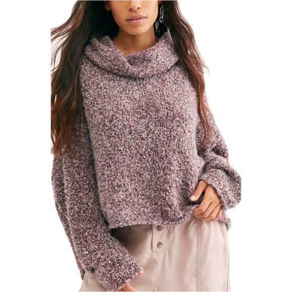NWT Free People BFF cowl neck oversized sweater L