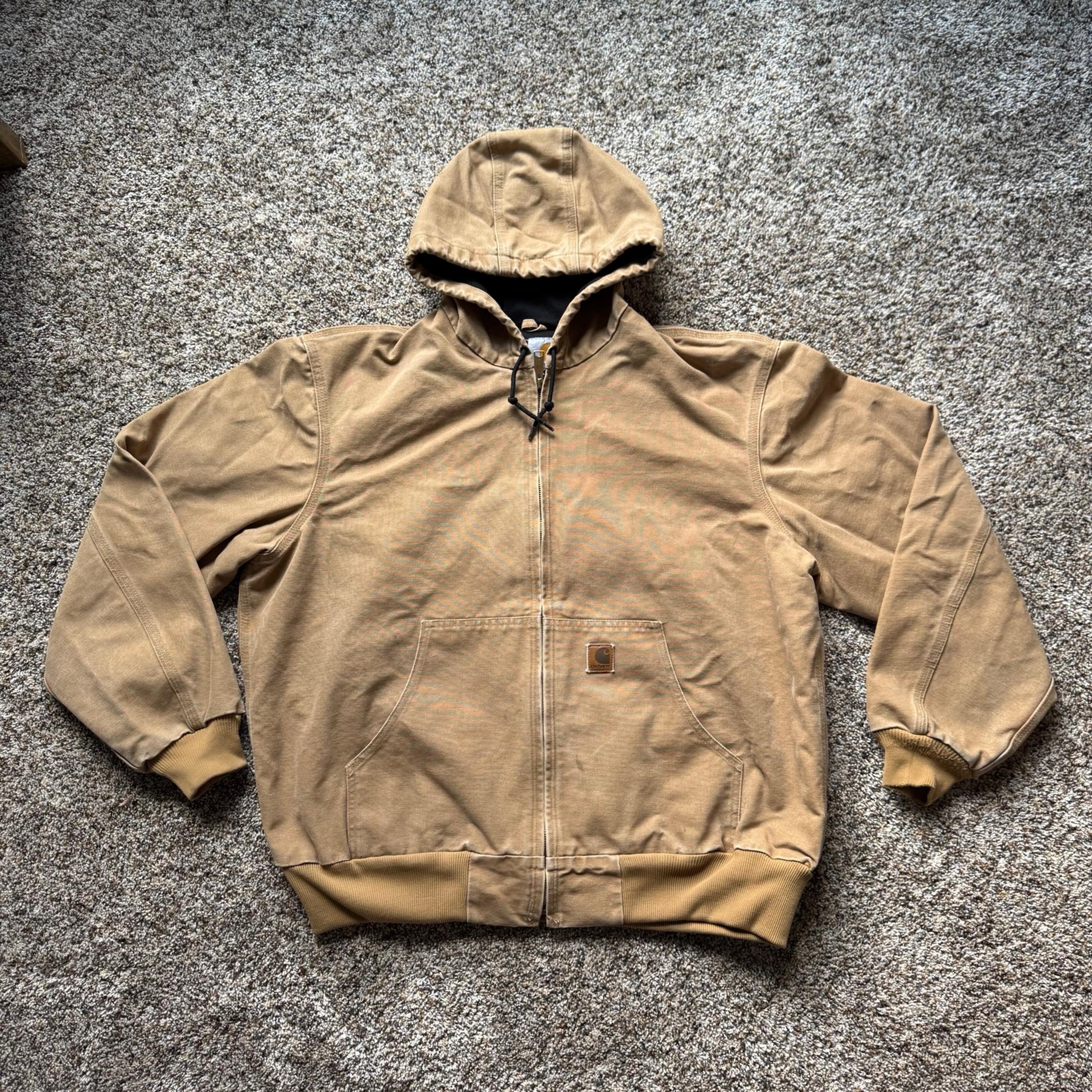 Vintage Carhartt Men’s Jacket XL Active J25 CML Workwear Mesh Lined Jacket Tan