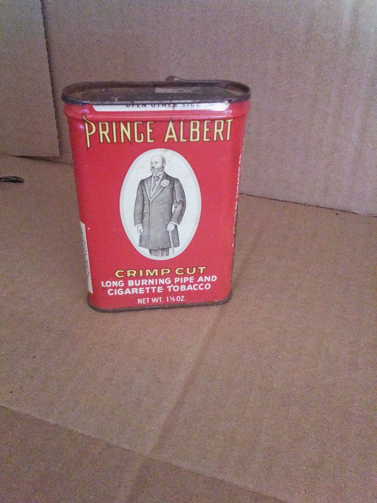 1975 Vintage Prince Albert Crimp Cut Tobacco Tin