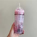 Starbucks 2021 Sakura Revolving Ball Plastic Straw Cup