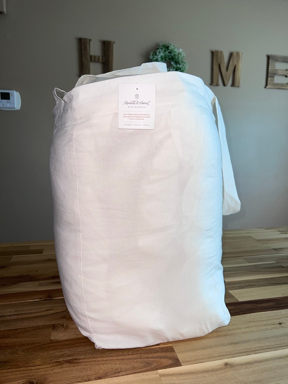 3pc full/queen linen blend comforter bedding set - hearth and hand **