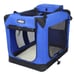 EliteField 3-Door Collapsible Soft-Sided Dog Crate, Royal Blue, 36 in