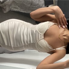 NEW She's So Irresistible NEW Sexy Satin Cream Lingerie Dress
