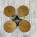 VTG Artisan Clay Goblets Set 4 Drip Glaze Votive Signed Farmhouse Rustic Decor