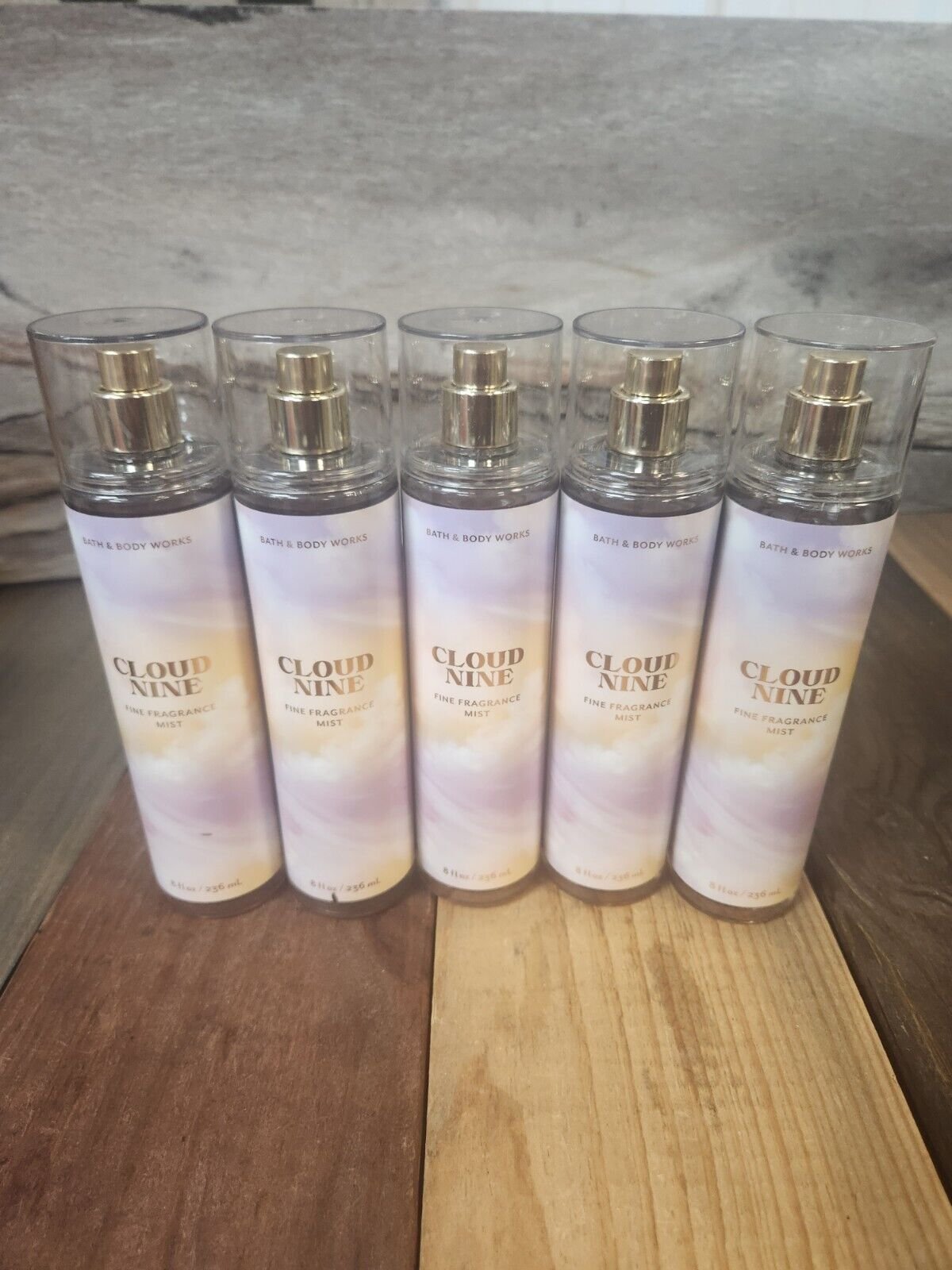 5PK Bath & Body Works Cloud Nine 9 Fragrance Body Mist Spray 8oz NEW