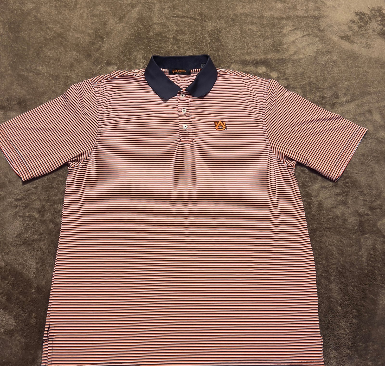 Auburn Tigers Striped Polo J&M Collection