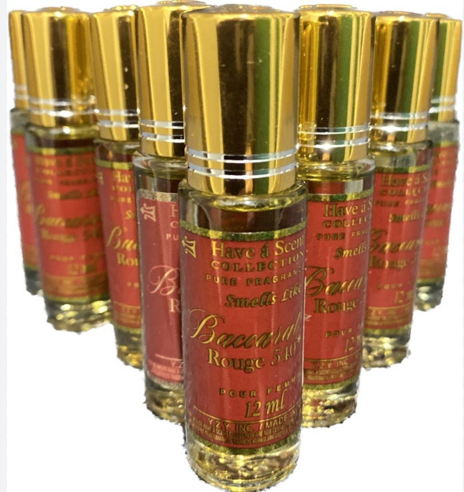 12pcs 8ml Baccarat rouge and sauvage pure oil mix unisex (set of 12pcs)
