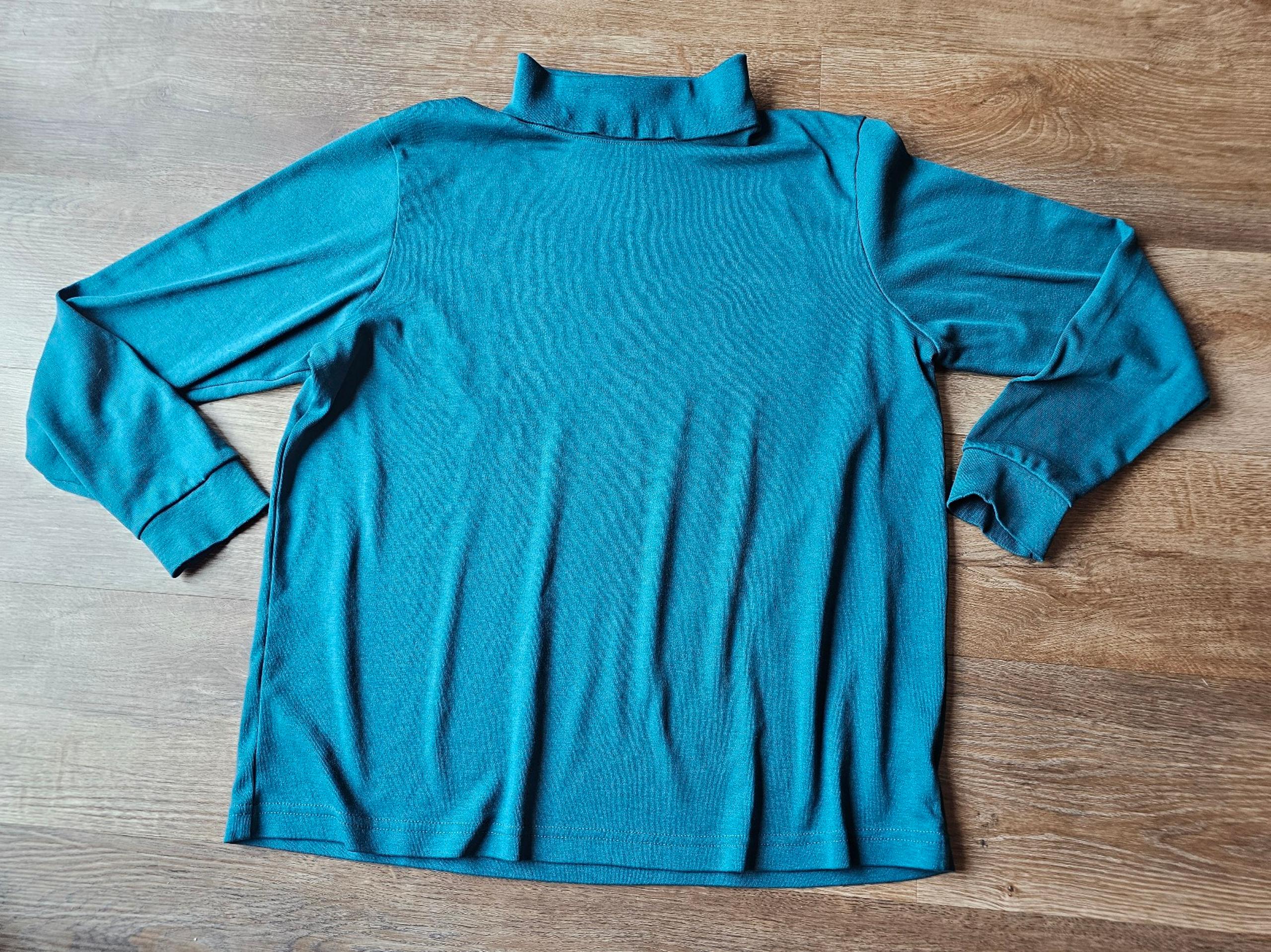 Vintage LL Bean Teal Womens XL Turtleneck Shirt L.L. Beans Classics