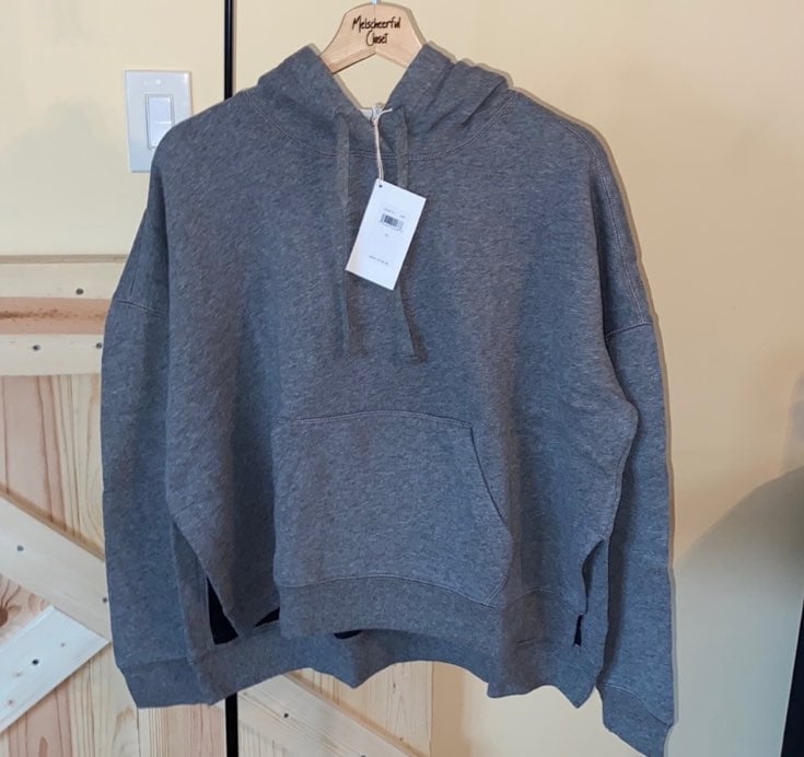 Splendid Oversized Heather Gray Hooded Sweatshirt