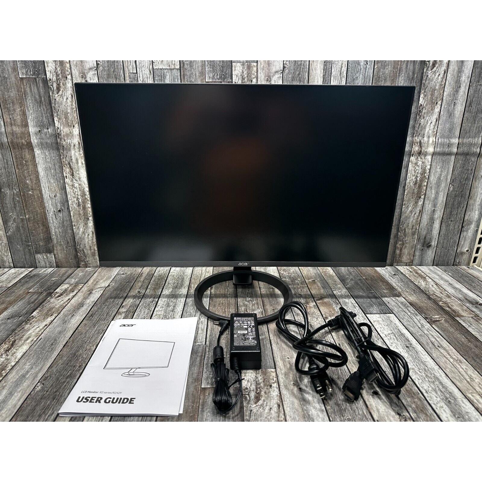 Acer 23.8 Inch 1920-1080 Computer Monitor Model R242Y 75Hz Refresh Rate (Tested)