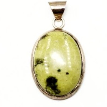 Nephrite Jade Sterling Silver Pendant