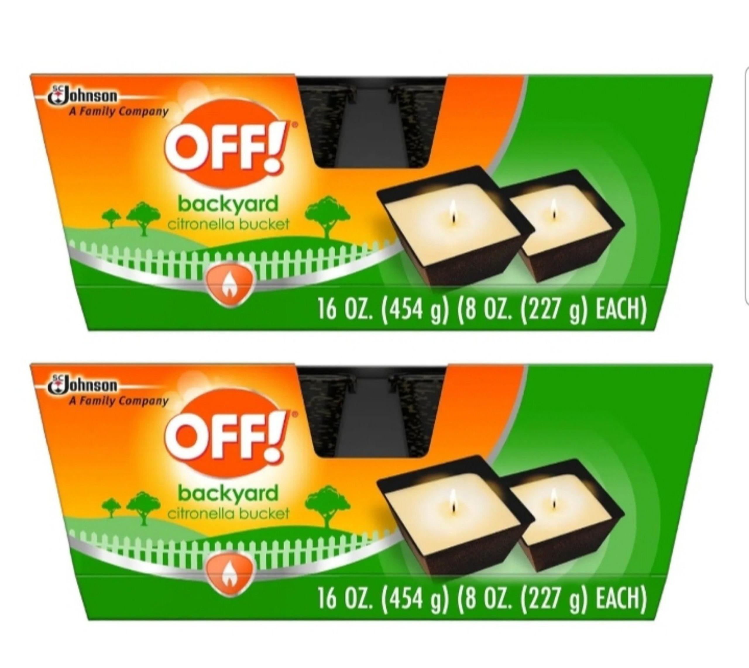 OFF! Backyard Citronella Candle Ambiance Enhancing Centerpiece (2) 2pk