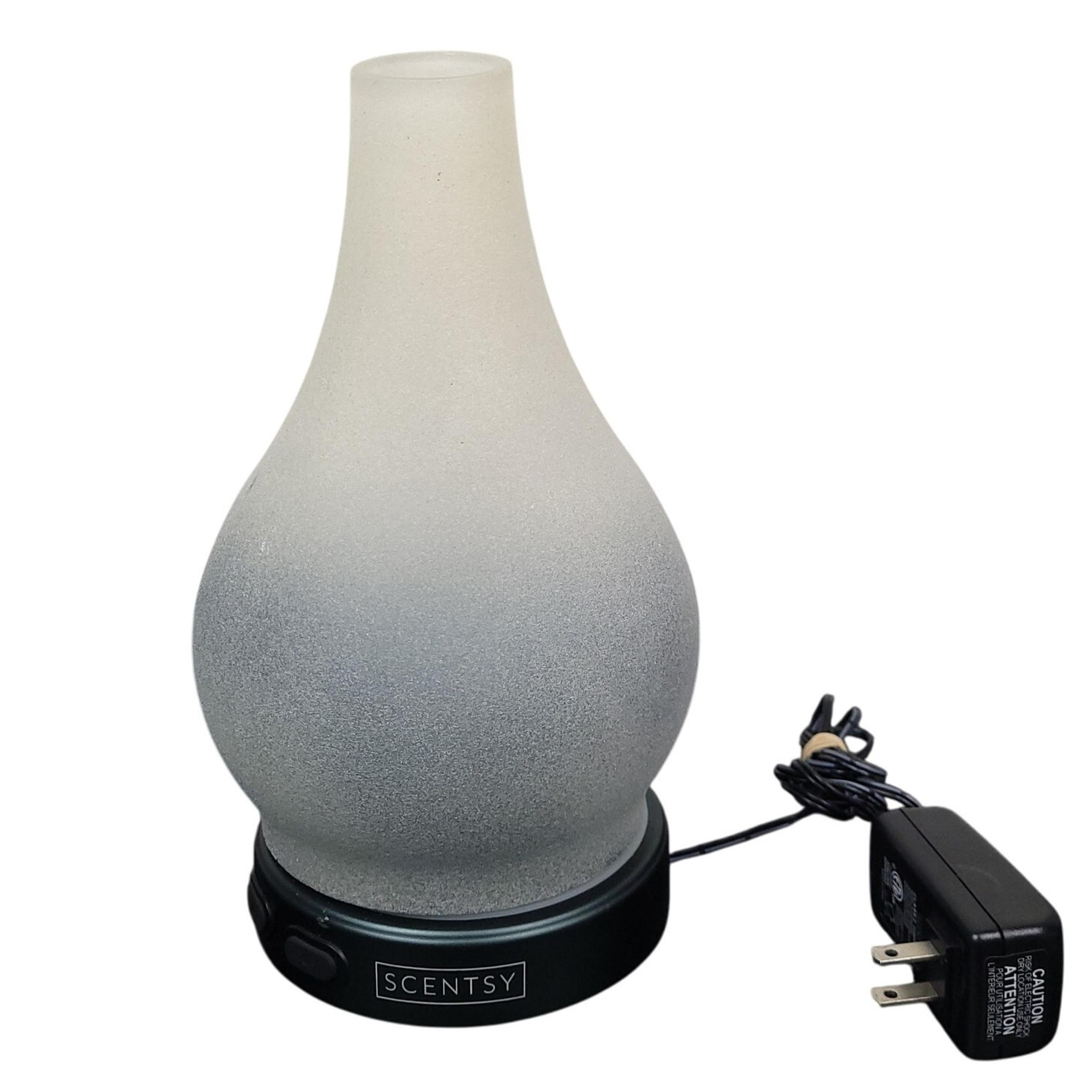 Scentsy Teardrop INSTILL SHADE Diffuser And Base LED Cord Textured Glass EUC