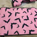 Dolls Kill Bats 2 Bath Mats Rugs Set Pink & Black Set Duo NWT