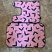 Dolls Kill Bats 2 Bath Mats Rugs Set Pink & Black Set Duo NWT
