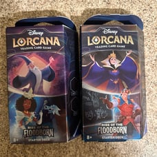 Disney Lorcana Rise of the Floodborn Starter Deck Set of 2 SEALED w/Booster Pack