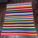 Vintage Handmade Crochet Rainbow Afghan Blanket Multicolor Wavy Stripes 54x64