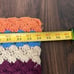 Vintage Handmade Crochet Rainbow Afghan Blanket Multicolor Wavy Stripes 54x64