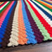 Vintage Handmade Crochet Rainbow Afghan Blanket Multicolor Wavy Stripes 54x64