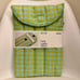 Baggu Mint Pixel Gingham Puffy Laptop Sleeve